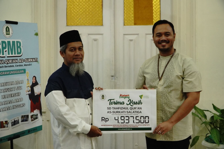 sdtq as-surkati berdonasi ke dompet dhuafa jawa tengah