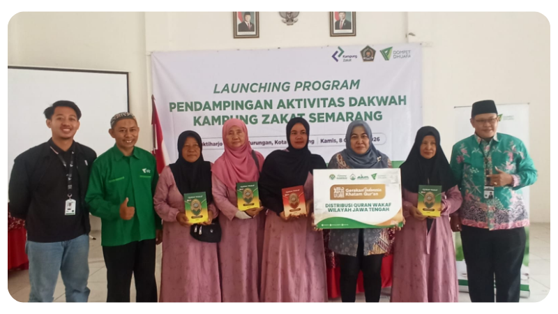 dompet dhuafa jateng zalurkan wakaf alquran di kampung zakat semarang