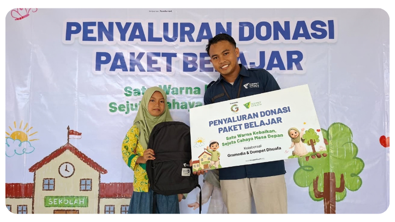 dompet dhuafa mendapat amanah dari gramedia