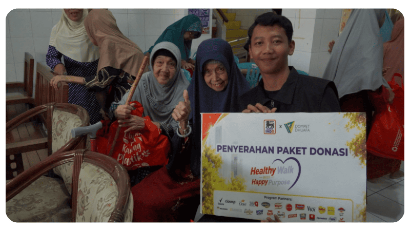 lansia jateng dapat bingkisan dari dompet dhuafa dan super indo