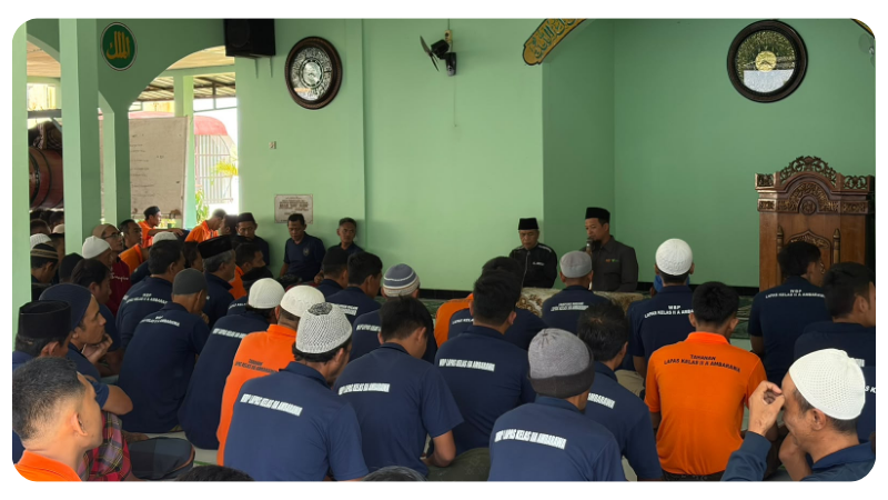 new 450 warga lapas mengikuti kajian keislaman